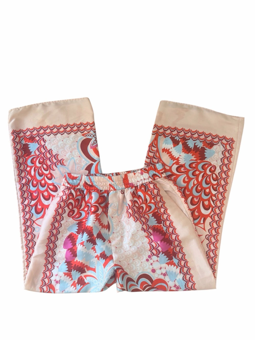 ZARA MULTICOLOR FLOWY TROUSERS SIZE SMALL. - Picture 8 of 8